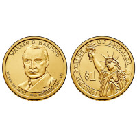 JAV 2014 1 doleris Warren G. Harding 29-as prezidentas D
