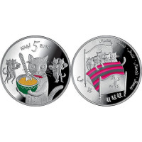 Latvija 2015 Pasakų moneta I  Penki katinai