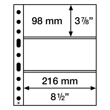 Leuchtturm įmautės GRANDE trys skyriai 98x216 mm