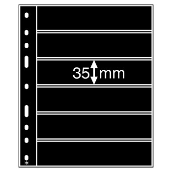 Leuchtturm įmautės OPTIMA albumui 6 juodi skyriai