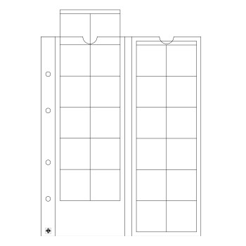 Leuchtturm įmautės OPTIMA albumui 34mm. skersmens monetoms