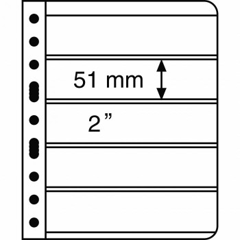 Leuchtturm įmautės VARIO albumui 5 horizontalūs juodi skyriai