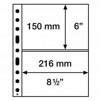 Leuchtturm įmautės GRANDE du juodi skyriai 150x216 mm