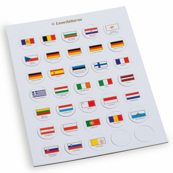 Leuchtturm vėliavų komplektas į dviejų eurų kapsules