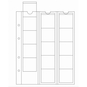 Leuchtturm įmautės OPTIMA albumui 42mm. skersmens monetoms