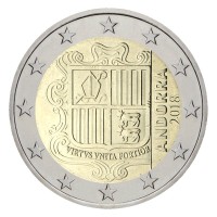 Andora 2018 2 eurų apyvartinė moneta