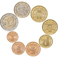 Austrija 2002 Euro monetų UNC rinkinys