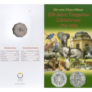 Austrija 2002 250 metų Vienos zoologijos sodui BU
