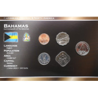 Bahamai 2005-2007 metų monetų rinkinys lankstinuke