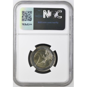 Belgija 2009 Luiso Brailio gimimo 200-osios metinės Kalyklos klaida sertfikuota NGC MS67