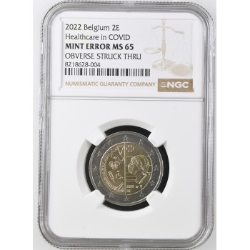 Belgija 2022 Medicina - Sveikatos priežiūra Kalyklos klaida sertfikuota NGC MS65
