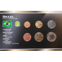 Brazilija 2004-2009 metų monetų rinkinys lankstinuke