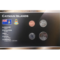 Kaimanų Salos 2002-2005  metų monetų rinkinys lankstinuke