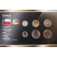 Čilė 2008 metų monetų rinkinys lankstinuke