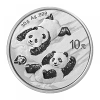 Kinija 2022 Panda Ag999 30g.