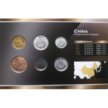 Kinija 1986-2011 metų monetų rinkinys lankstinuke