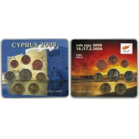 Kipras 2008 Euro monetų BU rinkinys Expo Airija