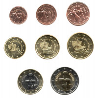 Kipras 2011 Euro Monetų UNC Rinkinys
