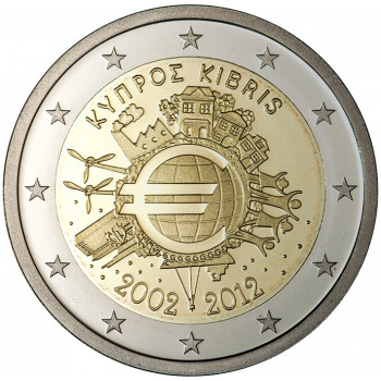Kipras 2012 Eurų banknotų ir monetų dešimtmetis