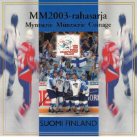 Suomija 2003 Euro monetų BU rinkinys Ledo rutulys