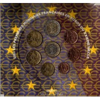 Prancūzija 2001 Euro monetų BU rinkinys