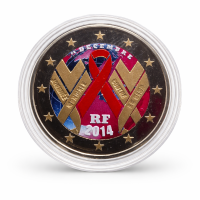 Prancūzija 2014 Kova su AIDS minint Pasaulinę kovos su AIDS dieną SPALVOTA