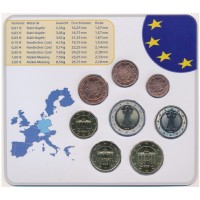 Vokietija 2002 Euro Monetų BU Rinkinys D