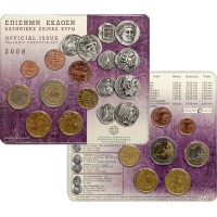 Graikija 2008 Euro monetų BU rinkinys
