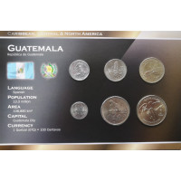 Gvatemala 1998-2007 metų monetų rinkinys lankstinuke