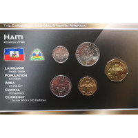 Haitis 1995-2003 metų monetų rinkinys lankstinuke