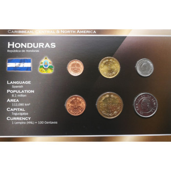 Hondūras 1956-2007 metų monetų rinkinys lankstinuke