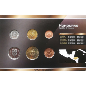 Hondūras 1956-2007 metų monetų rinkinys lankstinuke