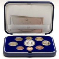 Italija 2003 Euro Monetų PROOF Rinkinys su progine 5 eurų moneta
