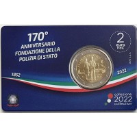 Italija 2022 170-osios Italijos nacionalinės policijos įkūrimo metinės kortelėje