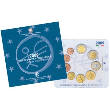 Italija 2009 Euro monetų BU rinkinys su EMU moneta