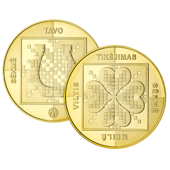 LMK Aukso spalvos sėkmės pinigėlis (mėlynoje pakuotėje)