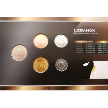 Libanas 1996-2006 metų monetų rinkinys lankstinuke