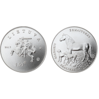 Lietuva 2017 1.5 euro Lietuvių skalikui ir žemaitukui