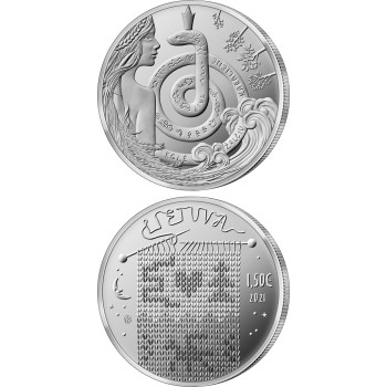 Lietuva 2021 1.5 euro pasakai ,,Eglė – žalčių karalienė“ (iš serijos ,,Mano pasakos“)