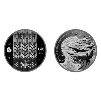 Lietuva 2024 1,5 euro Dvylika brolių, juodvarniais lakstančių