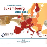 Liuksemburgas 2008 Euro Monetų BU Rinkinys su progine moneta