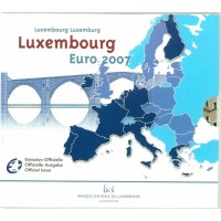Liuksemburgas 2007 Euro Monetu BU Rinkinys su progine moneta