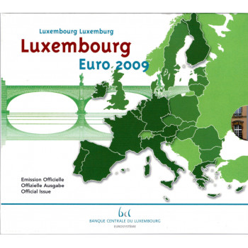 Liuksemburgas 2009 Euro Monetu BU Rinkinys proginemis monetomis