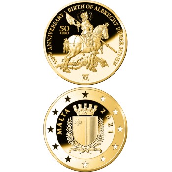 Malta 2021 50 eurų 550 -osios Albrechto Dürerio gimimo metinės