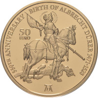 Malta 2021 50 eurų 550 -osios Albrechto Dürerio gimimo metinės