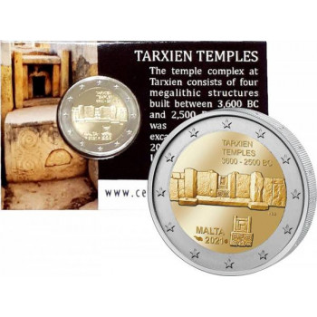 Malta 2021 Tarxien šventykla kortelė