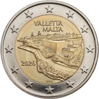 Malta 2026 Valetos tvirtovė UNC Malta 2026 Valetos tvirtovė UNC