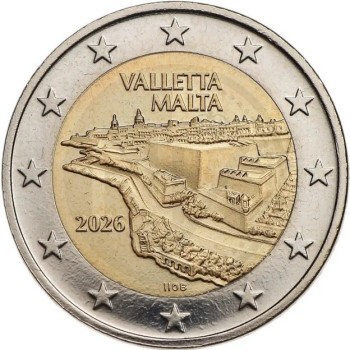 Malta 2026 Valetos tvirtovė UNC Malta 2026 Valetos tvirtovė UNC