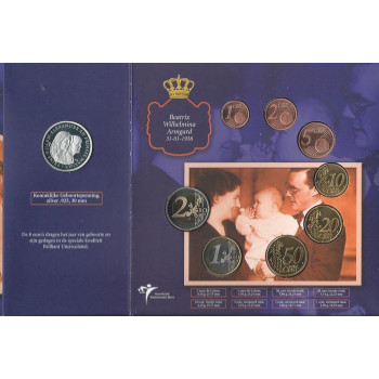 Nyderlandai 2003 Euro monetų BU rinkinys su sidabriniu medaliu