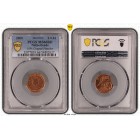 Nyderlandai 2000 2 euro centai Kalyklos klaida sertifikuota PCGS MS66RD